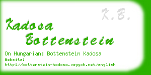kadosa bottenstein business card